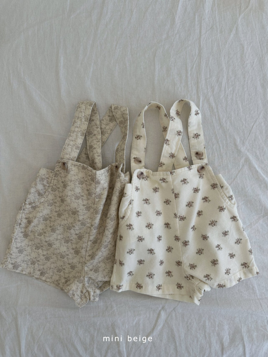 Flower Suspender Shorts