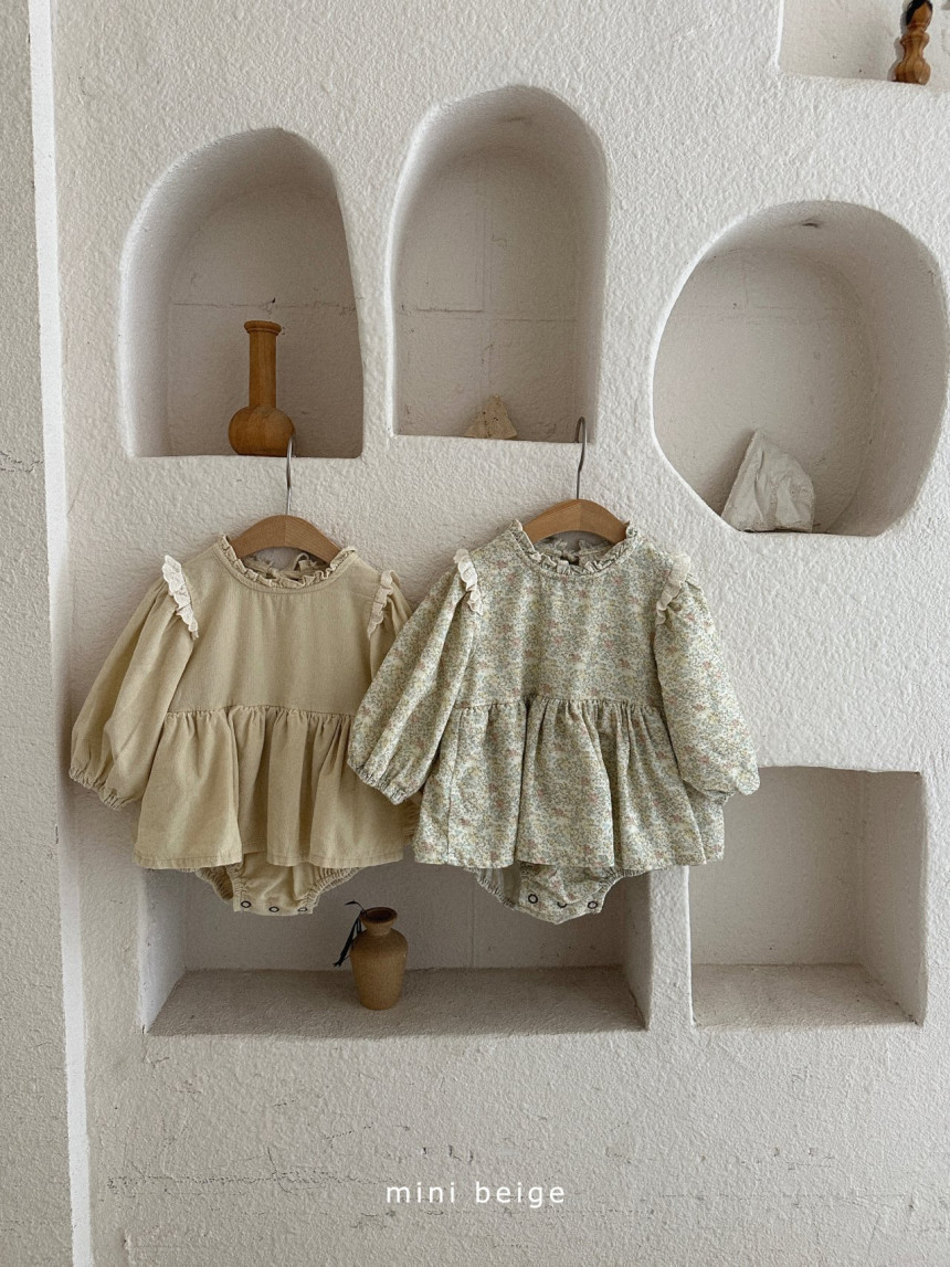 Shirring Skirt Bodysuit