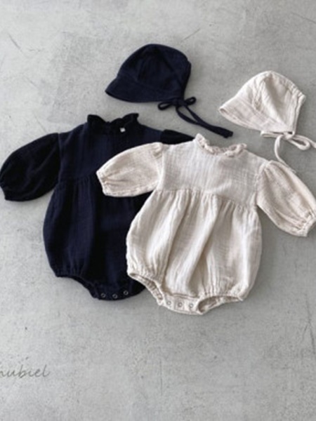 Color Romper with Bonnet