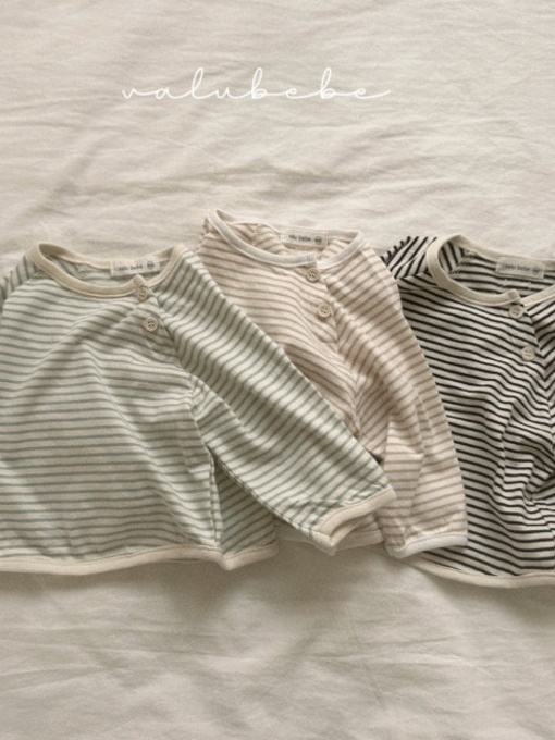 Stripe Side Slit Tee