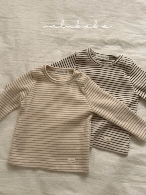 Stripe Button Tee