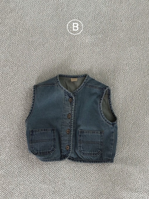 Paul Denim Piping Vest