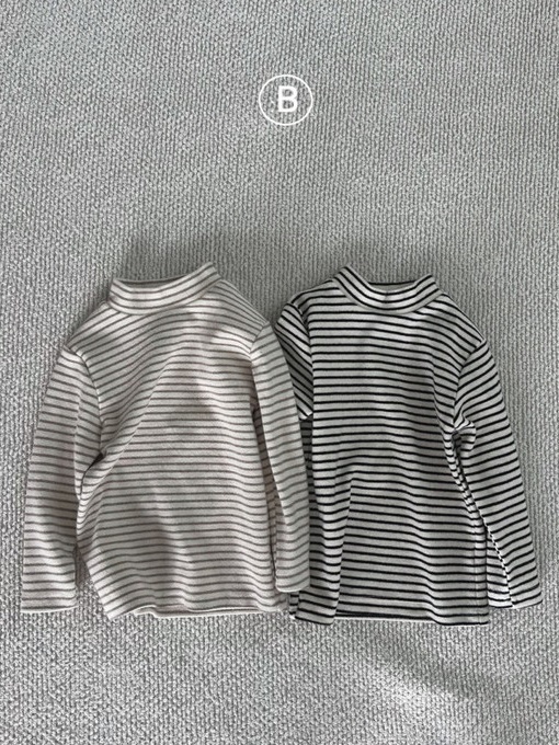 Stripe Half Turtleneck Tee