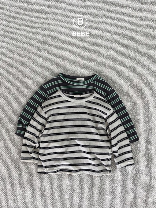 Bebe Stripe Big Box Tee