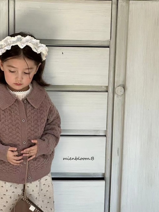 Collar Waffle Knit Cardigan