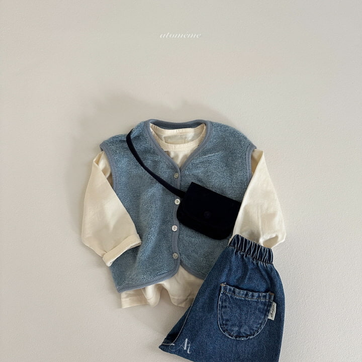Atomeme - Korean Baby Fashion - #babyoutfit - Soft Knit Vest - 8