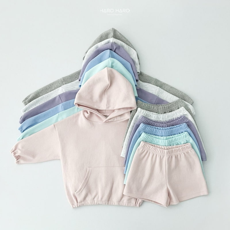 Haro Haro - Korean Children Fashion - #Kfashion4kids - Adore Hood Top Bottom Set - 2