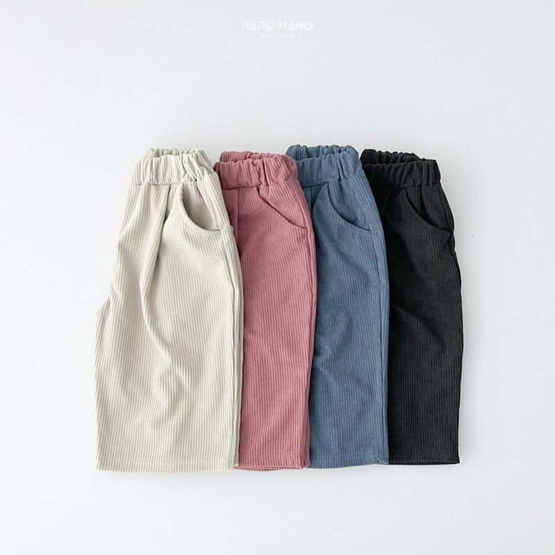 Haro Haro - Korean Children Fashion - #kidsstore - Castella Corduroy Ankle Pants - 3