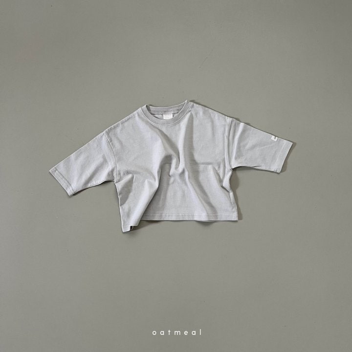 Oatmeal - Korean Baby Fashion - #babylifestyle - Atte Bebe Round Tee - 3