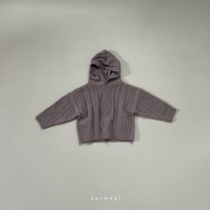 Oatmeal - Korean Children Fashion - #childrensboutique - Moa Hood Knit - 6