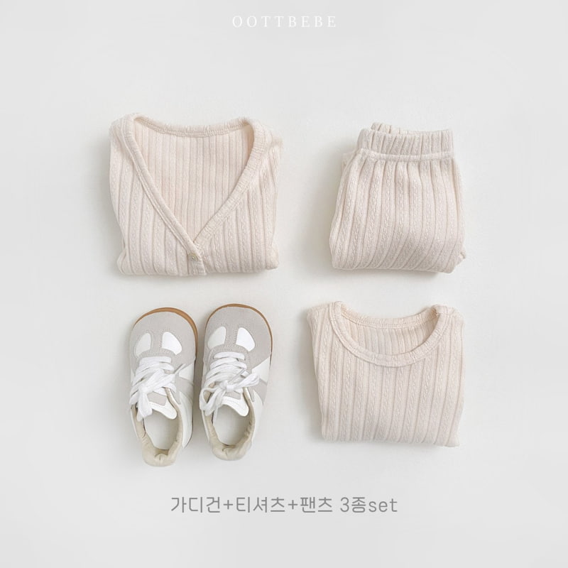 Oott Bebe - Korean Children Fashion - #childofig - Eyelet Knit Set - 5