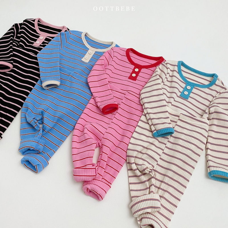Oott Bebe - Korean Children Fashion - #childofig - Color Stripe Easywear - 11