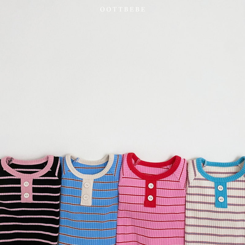 Oott Bebe - Korean Children Fashion - #childofig - Color Stripe Easywear - 12