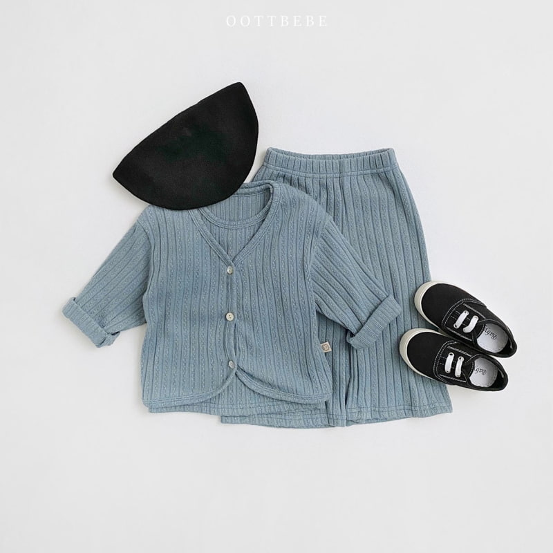 Oott Bebe - Korean Children Fashion - #discoveringself - Eyelet Knit Set - 8