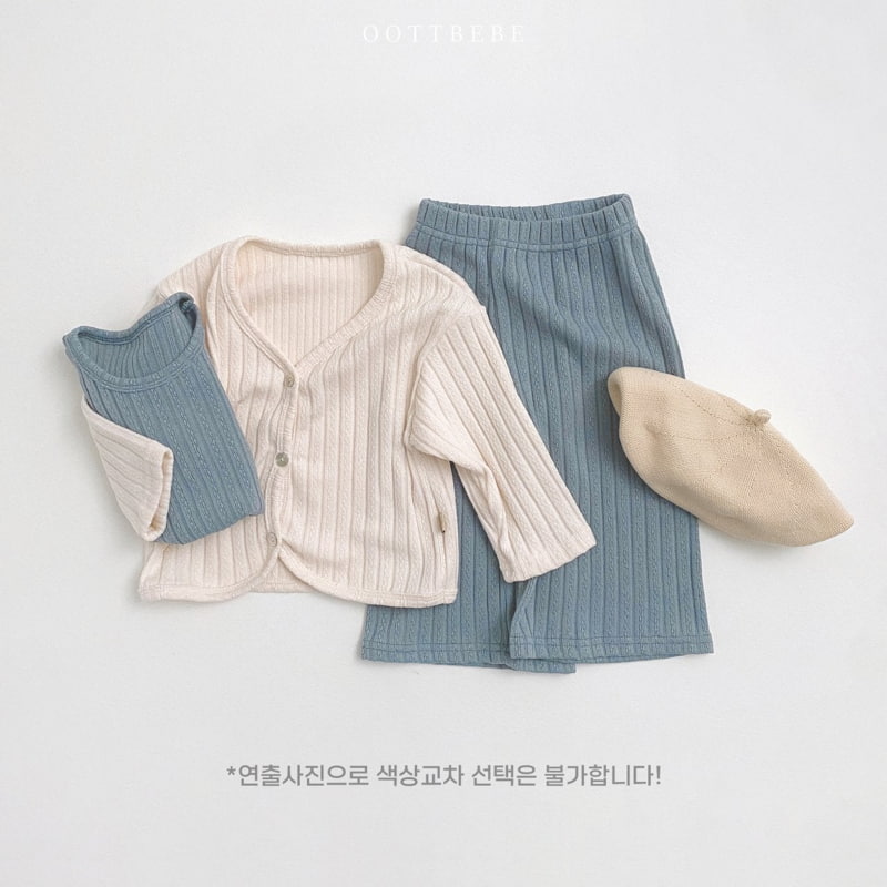 Oott Bebe - Korean Children Fashion - #fashionkids - Eyelet Knit Set - 9