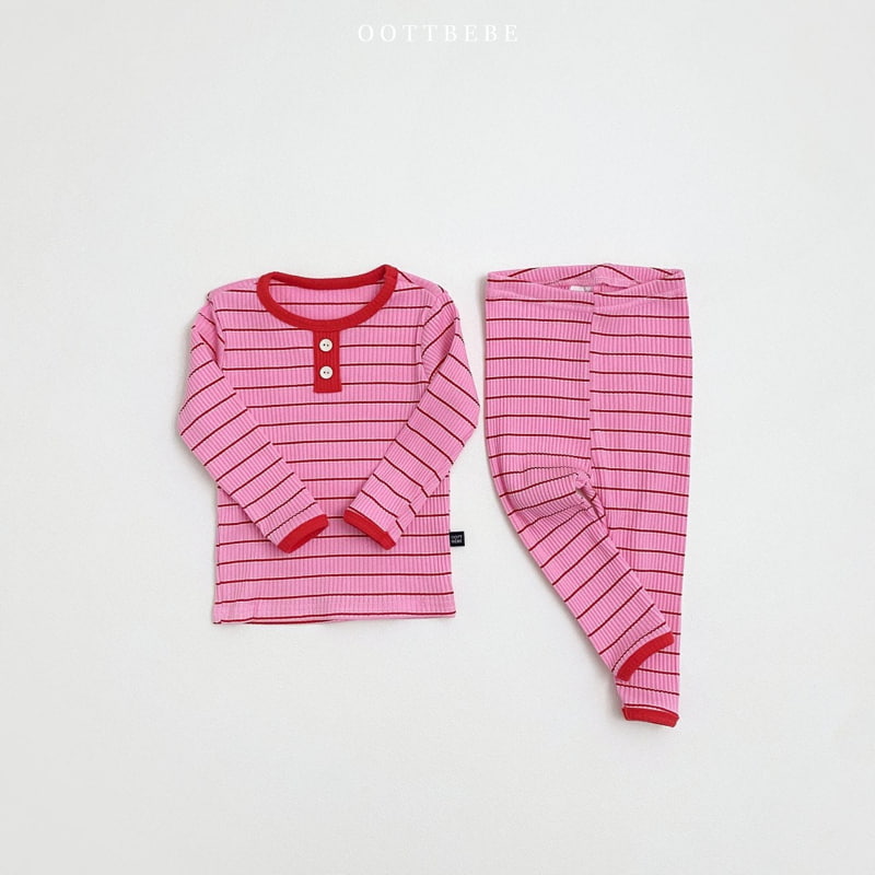 Oott Bebe - Korean Children Fashion - #kidsshorts - Color Stripe Easywear - 3