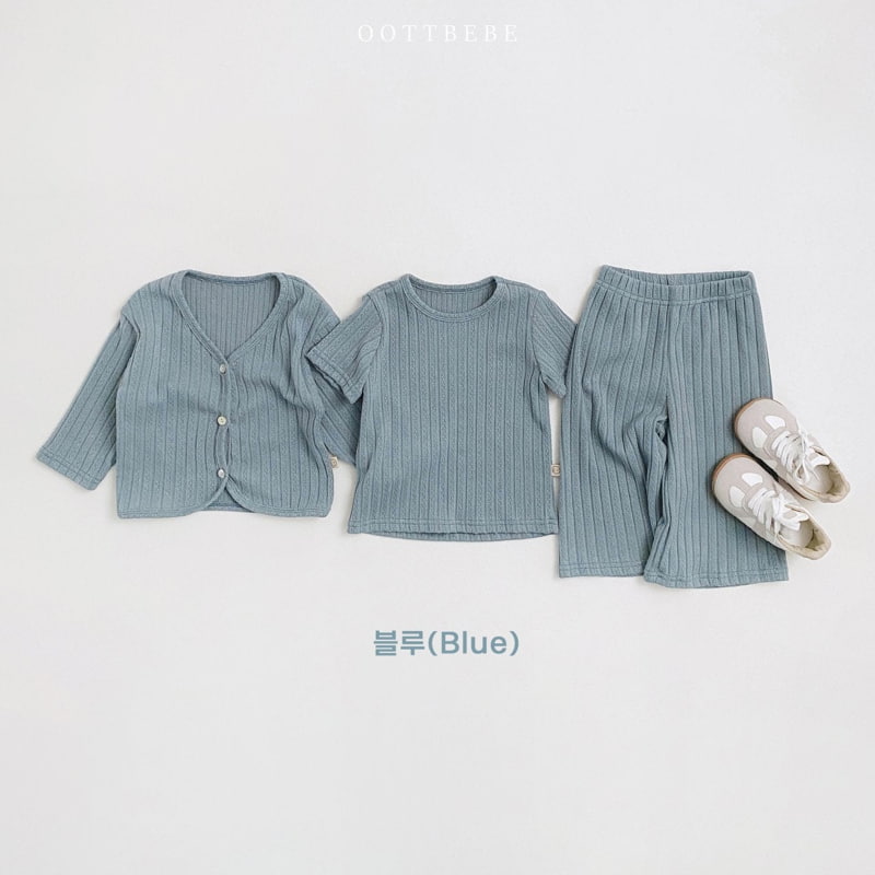 Oott Bebe - Korean Children Fashion - #toddlerclothing - Eyelet Knit Set - 4