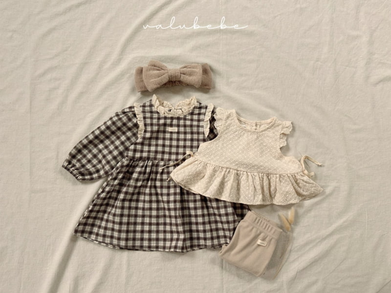 Valu Bebe - Korean Baby Fashion - #babyboutique - Bebe Magnon Check One-piece - 6