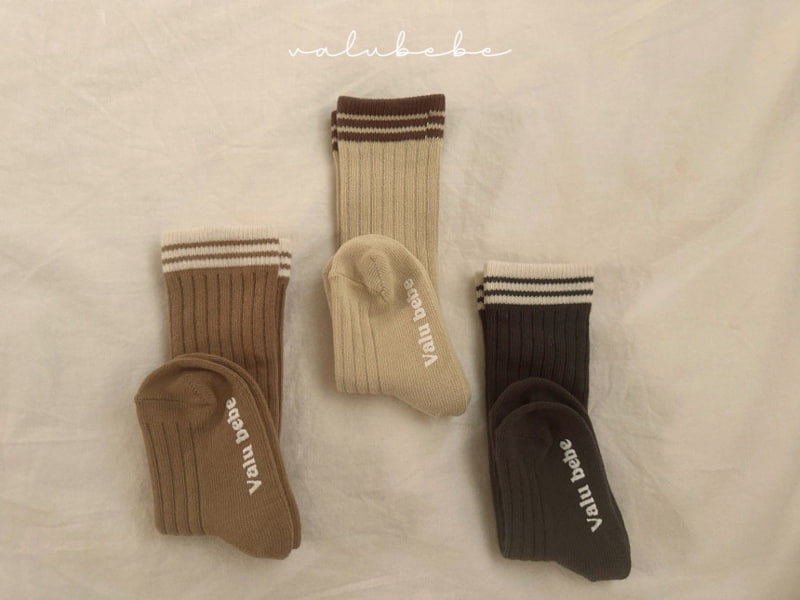 Valu Bebe - Korean Baby Fashion - #babyfashion - Rib Line Socks - 8