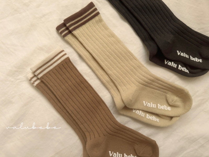 Valu Bebe - Korean Baby Fashion - #babyfever - Rib Line Socks - 9