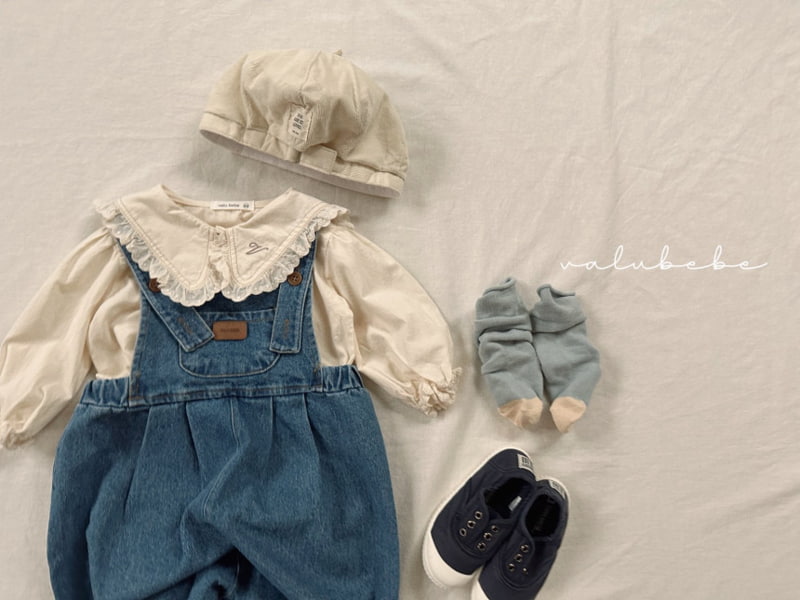 Valu Bebe - Korean Baby Fashion - #babygirlfashion - Pumpkin Denim Suspender Pants - 11
