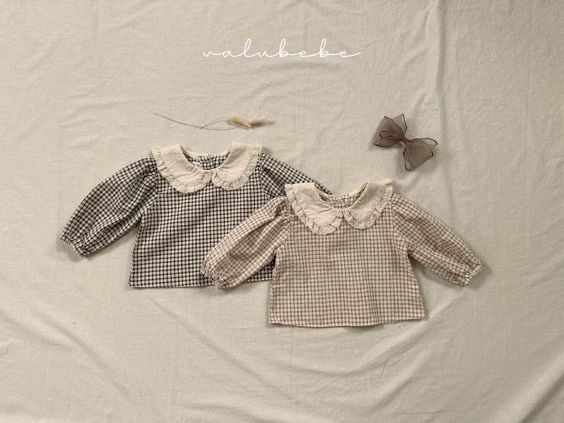 Valu Bebe - Korean Baby Fashion - #babyootd - Bebe Classic Check Blouse