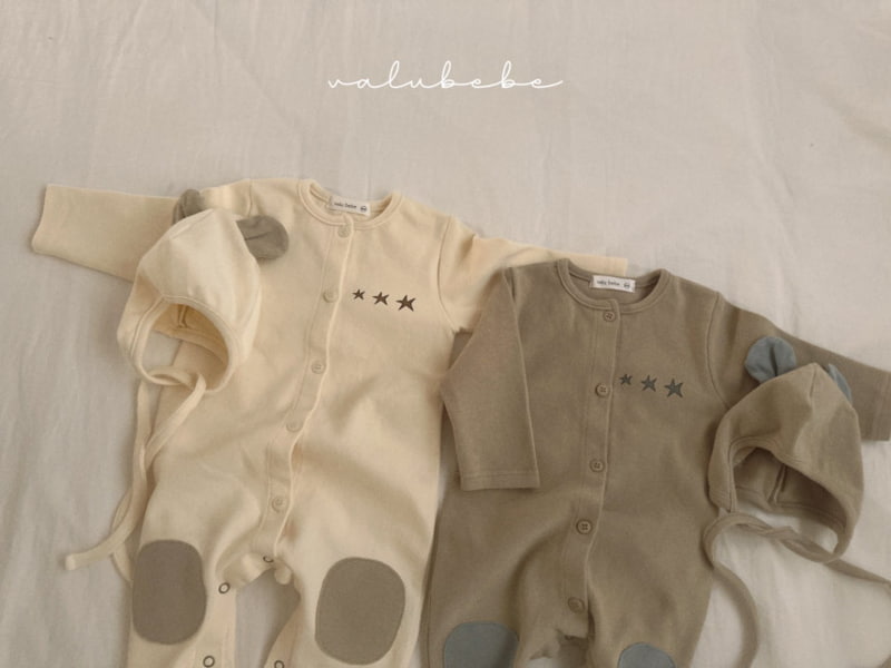 Valu Bebe - Korean Baby Fashion - #babywear - Bebe Powder Bread Patch Boydsuit - 4