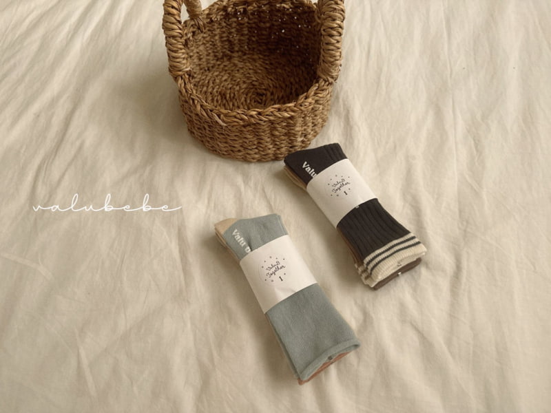 Valu Bebe - Korean Baby Fashion - #onlinebabyshop - Rib Line Socks - 3