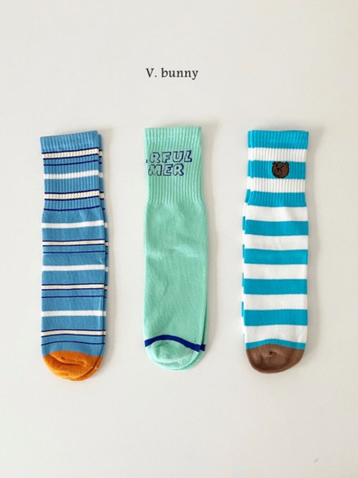 Stripe Bear Socks