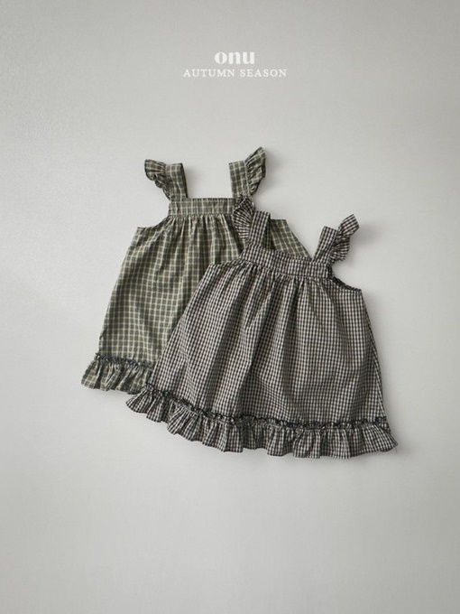 Check Frill Dress