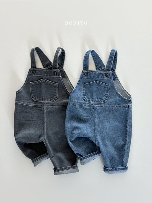 Denim Suspender Pants