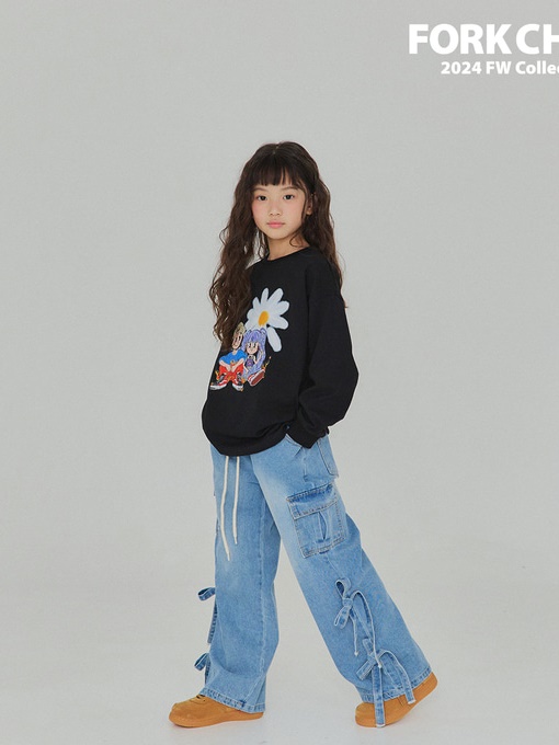 Celeb Ribbon Denim Pants