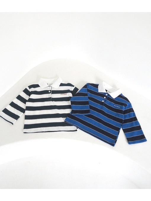 Box Stripe Collar Tee