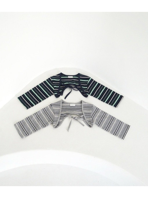 Stripe Crop Cardigan