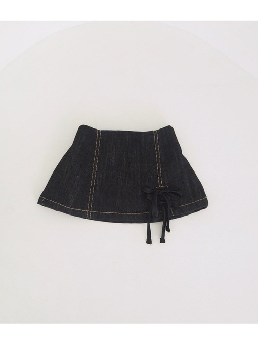 Denim Ribbon Skirt