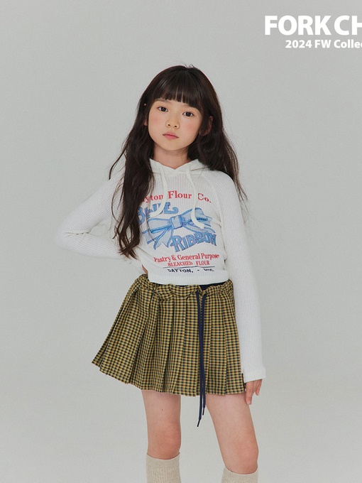 Over Wrap Check Skirt