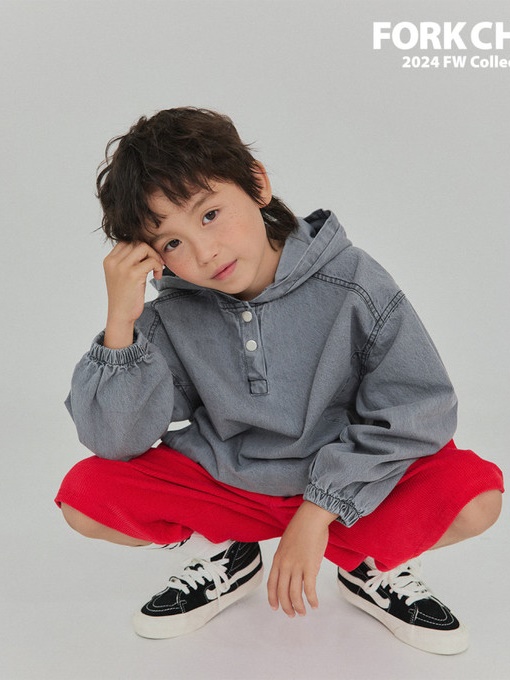 Canvas Denim Hood Top