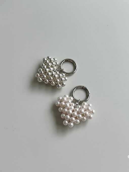 Pearl Heart Key Ring