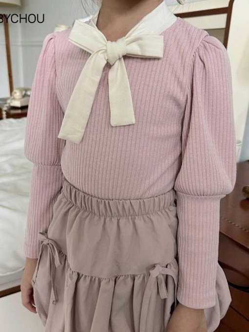 Ribbon Tie Puff Tee