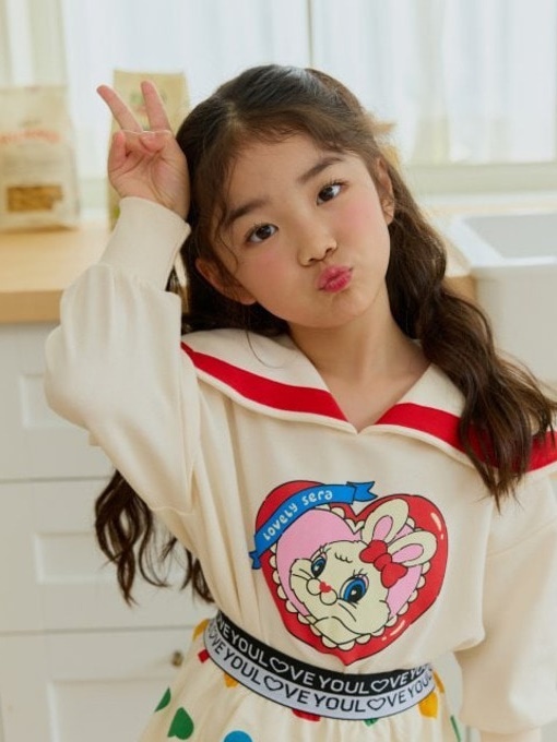 Heart Sailor Collar Sweatshirts