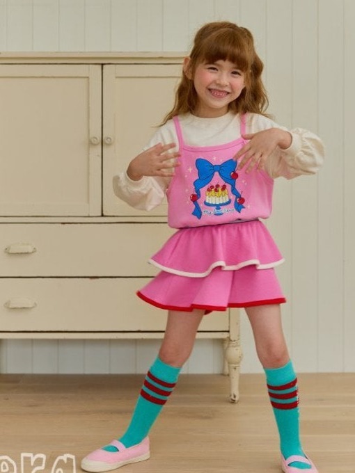 Waffle Cancan Skirt Pants