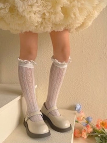 Heart Frill Long Socks