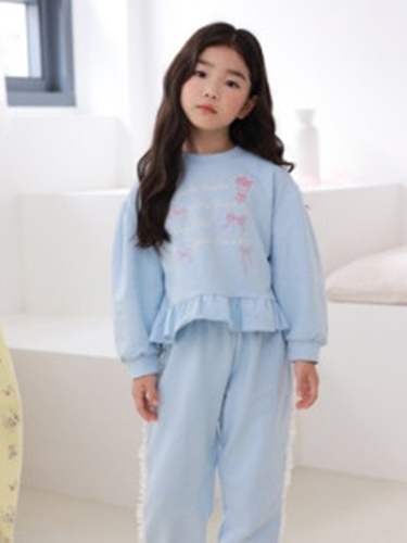 Love You Frill Top Bottom Set