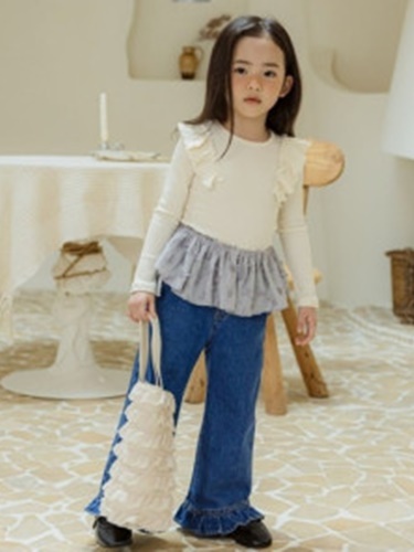 Cha Frill Rib Tee