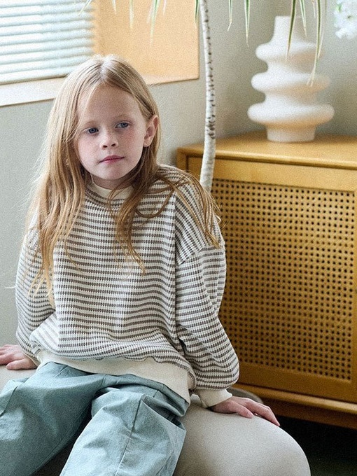 Waffle Stripe Sweatshirts