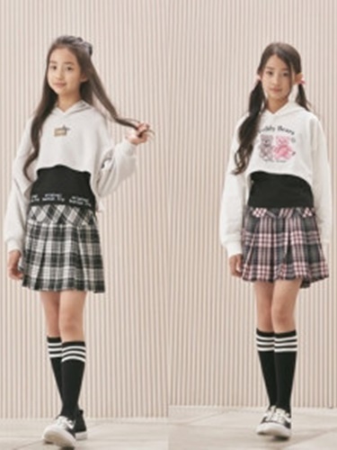 Check Pleats Skirt