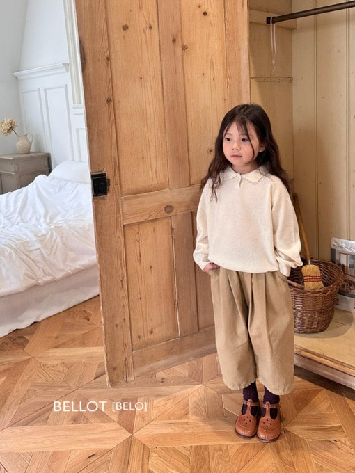 Wool Collar Knit Pullover