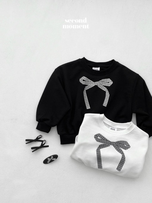 Check Ribbon Sweatshirts