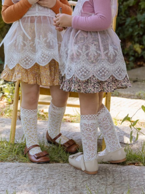 Poplin Lace Knee Socks