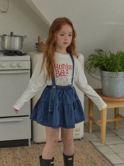 Juju Suspender Denim Skirt